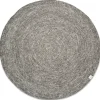Tapis en laine rond Merino Ø160 cm, Gris