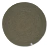 Tapis en laine rond Merino Ø160 cm, Dark green
