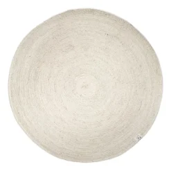 Tapis en laine rond Merino Ø200 cm, Blanc