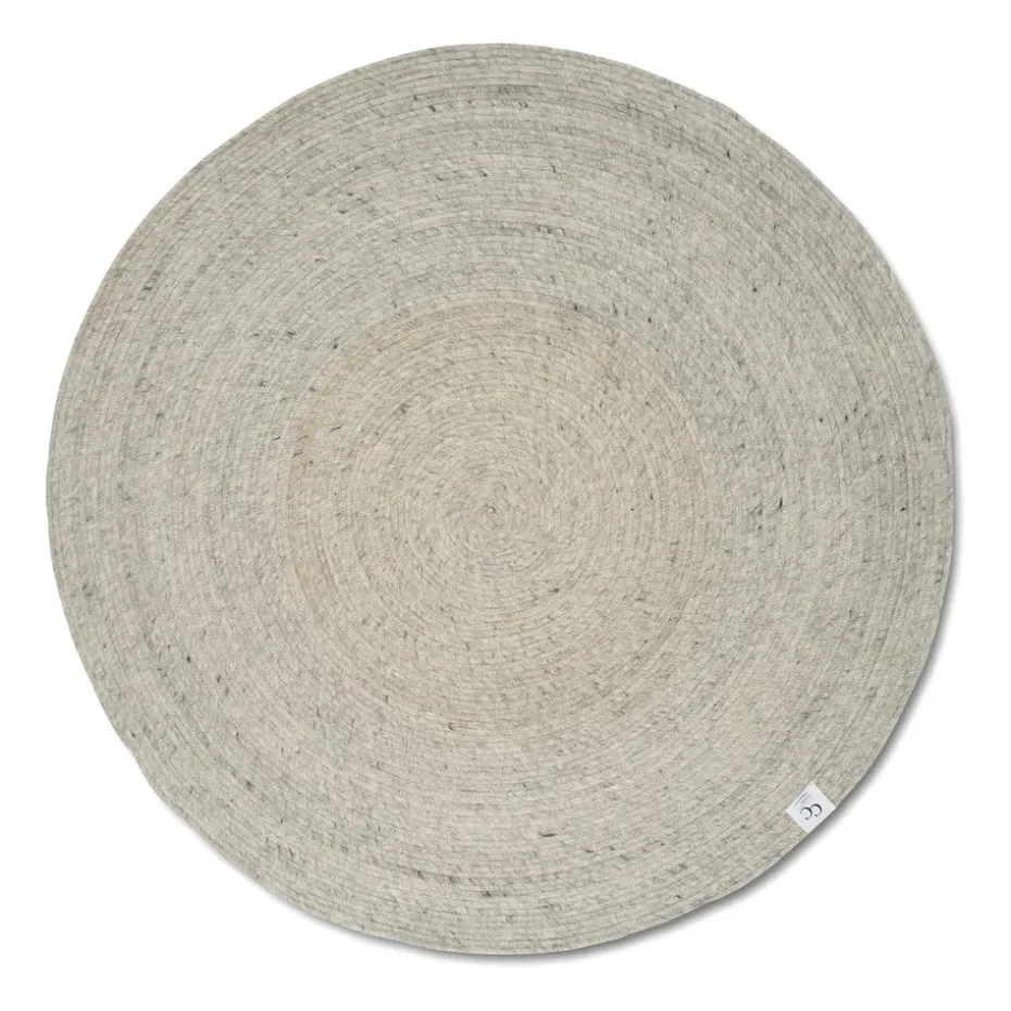 Tapis en laine rond Merino Ø160 cm, Concrete