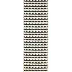 Tapis Gittan noir, 70x200 cm