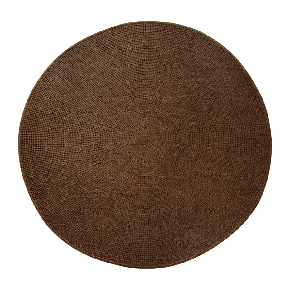 Tapis Knit Ø200 cm, Umber brown (Soft Rope)