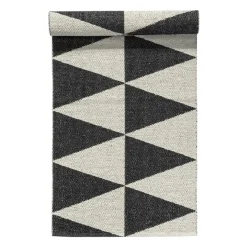 Tapis Rime noir, 70x250 cm