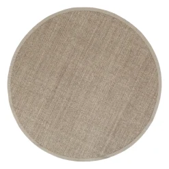 Tapis rond en sisal noir Jenny, Natural grey Ø 250 cm