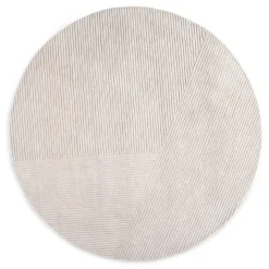 Tapis rond Row Ø200 cm, Gris clair