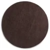 Tapis rond Row Ø200 cm, Marron foncé