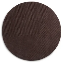 Tapis rond Row Ø200 cm, Marron foncé