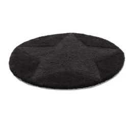Tapis Star rond, noir