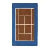Tapis Tennis, Caramel-Bleu optique, 88x150 cm