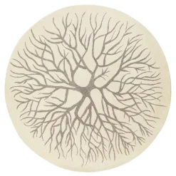 Tapis tissé à la main nid d'oiseau Ø 220 cm, White