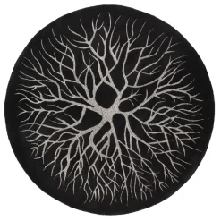 Tapis tissé à la main nid d'oiseau Ø 220 cm, Charcoal