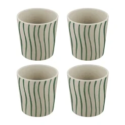 Tasse Connect S 19 cl, lot de 4, Monstera stripes