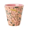 Tasse en mélamine Rice medium, Coral-Jungle animals