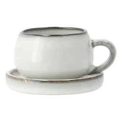 Tasse à espresso avec soucoupe Amera, White sands