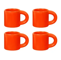 Tasse à espresso Bronto 10 cl Lot de 4, Orange