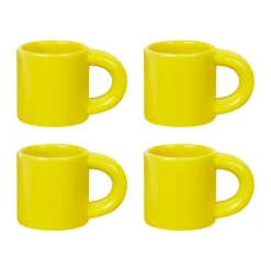 Tasse à espresso Bronto 10 cl Lot de 4, Yellow