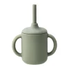 Tasse Idun avec paille en silicone 120 ml, Vert