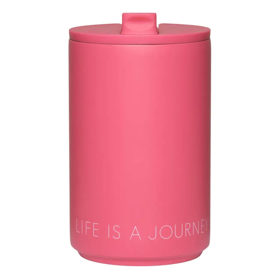 Tasse isotherme Design Letters, Cherry pink
