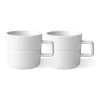 Tasse Lines 30 cl Lot de 2, Blanc