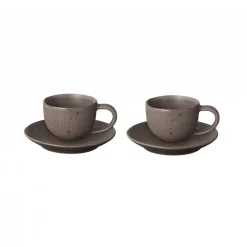 Tasses à espresso avec soucoupes Kumi 6 cl lot de 2, Espresso