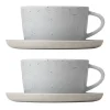 Tasse à thé avec soucoupe Sablo 25 cl lot de 2, Cloud