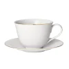 Tasse à thé avec soucoupe Swedish Grace Gala, Blanc