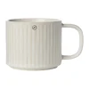 Tasse à thé Ernst striée 36 cl, Blanc naturel