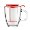Tasse à thé Yo-Yo avec filtre, rouge