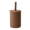 Tasse Vega avec paille en silicone, Noisette