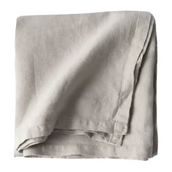 Tell Me More nappe en lin 145x145 cm, Gris chaud