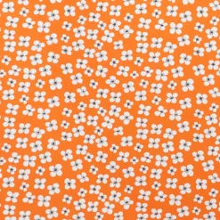 Tissu Belle Amie orange, orange-blanc