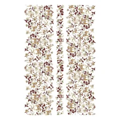 Tissu Leksand Bård, Rouge;Beige