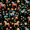 Tissu Leksand, noir