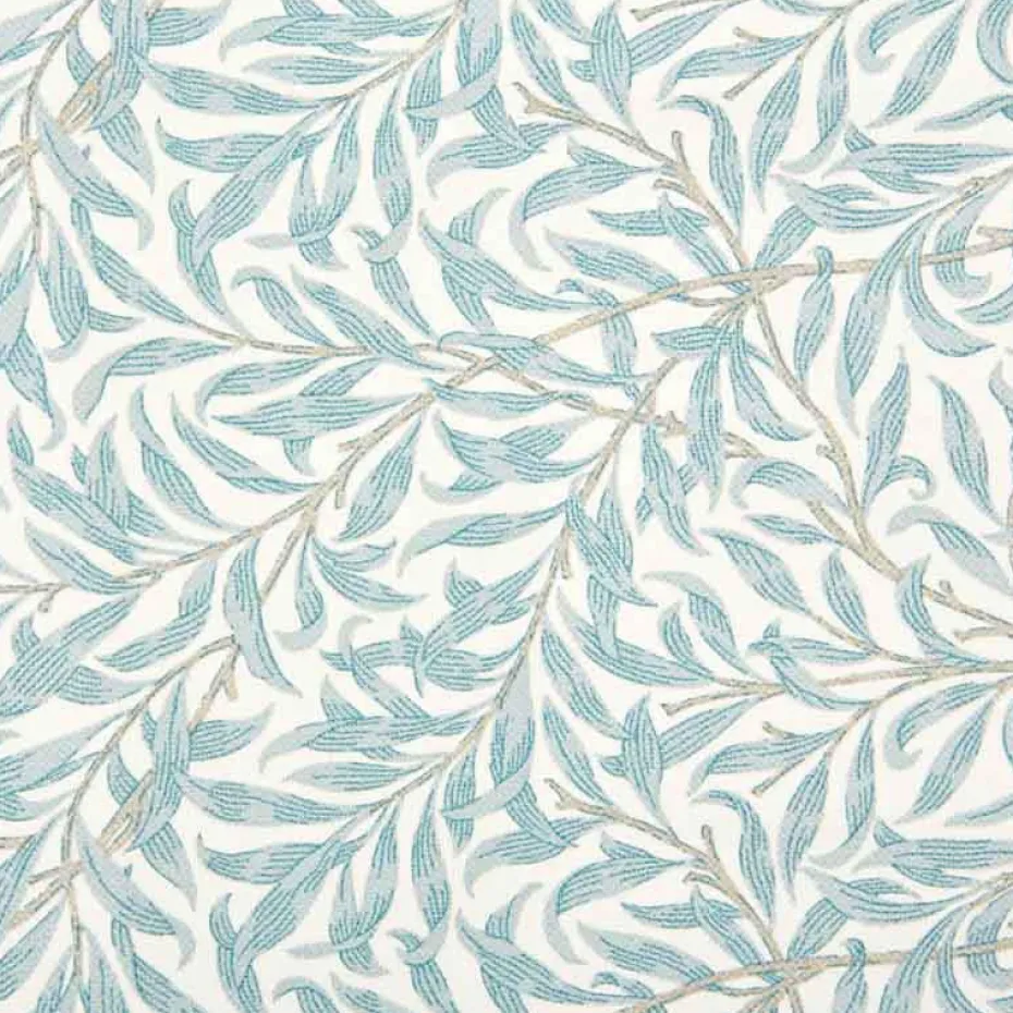 Tissu Ramas, Turquoise-Blanc