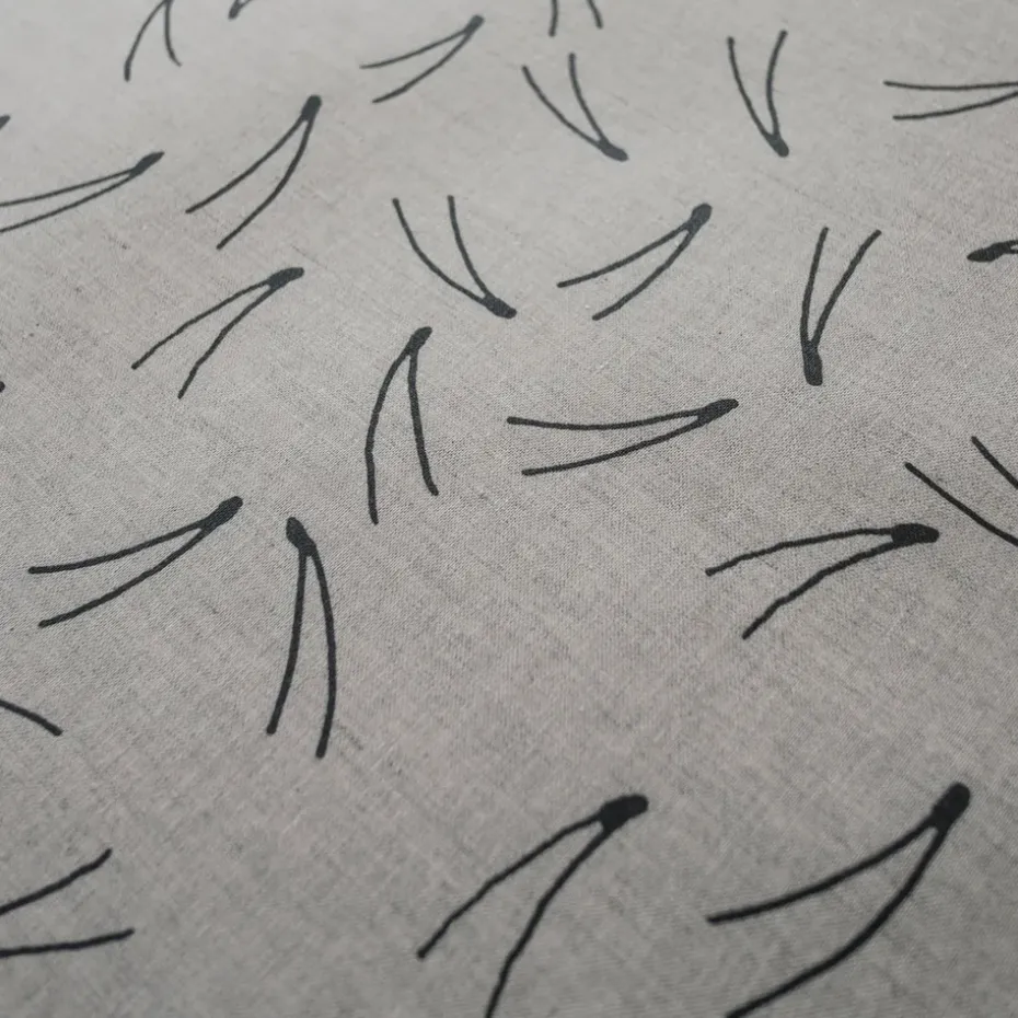 Toile cirée Barr, Noir-Nature
