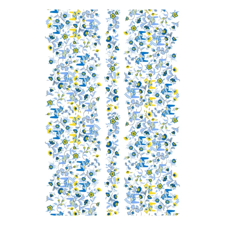 Toile cirée Leksand Bård, Bleu-jaune