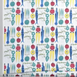Toile cirée Pique-nique, blanc-multicolore