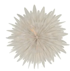 Étoile de l'avent blanche à pois Luna, 60 cm