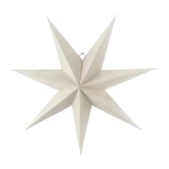 Étoile de l'avent blanche Bare, 80 cm