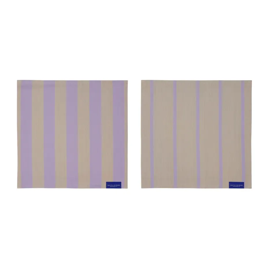 Torchon Stripes 33x33 cm lot de 2, Sand