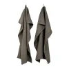 Torchon de cuisine Hetty 50x70 cm lot de 2, Charcoal