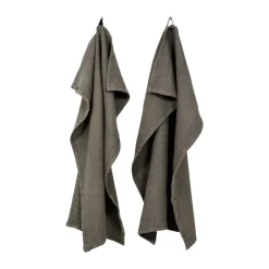 Torchon de cuisine Hetty 50x70 cm lot de 2, Charcoal