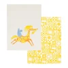 Torchon de cuisine Party Mumin 50x70 cm 2 pièces, Jaune