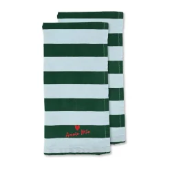 Torchon Love 50x70 cm lot de 2, Vert-bleu clair