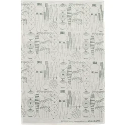 Torchon Picknick, Blanc-Gris vert