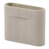 Vase Ridge 16,5 cm, Beige