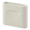 Vase Ridge 16,5 cm, Off white