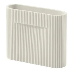 Vase Ridge 16,5 cm, Off white