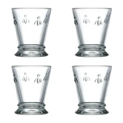 Verre à boire Abeille 26 cl, lot de 4, Transparent