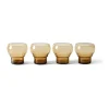 Verre Bulb 70's 27 cl lot de 4, Amber